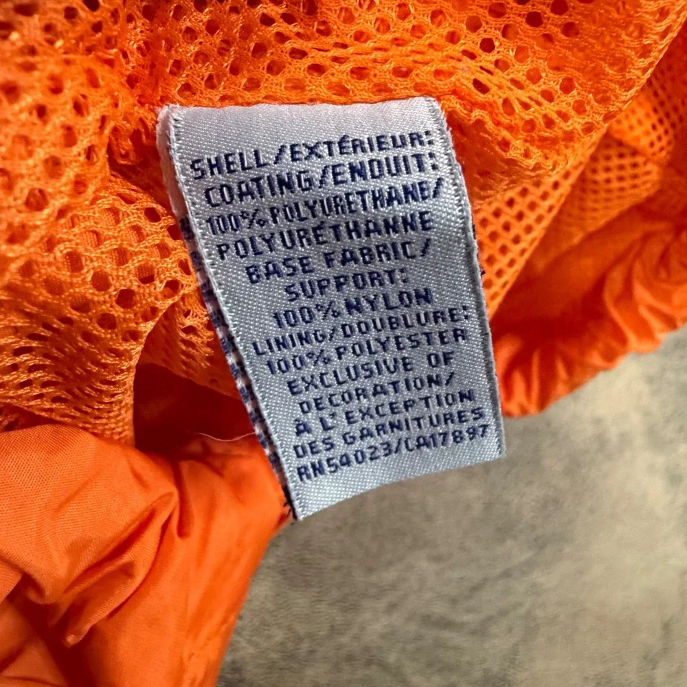Old Navy Windbreaker Anorak Mens XL Orange Surplus System Rain Jacket VTG y2k